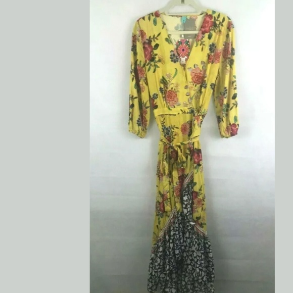 Anthropologie Farm Rio SUNLIT FLORAL  MAXI DRESS - Picture 7 of 8